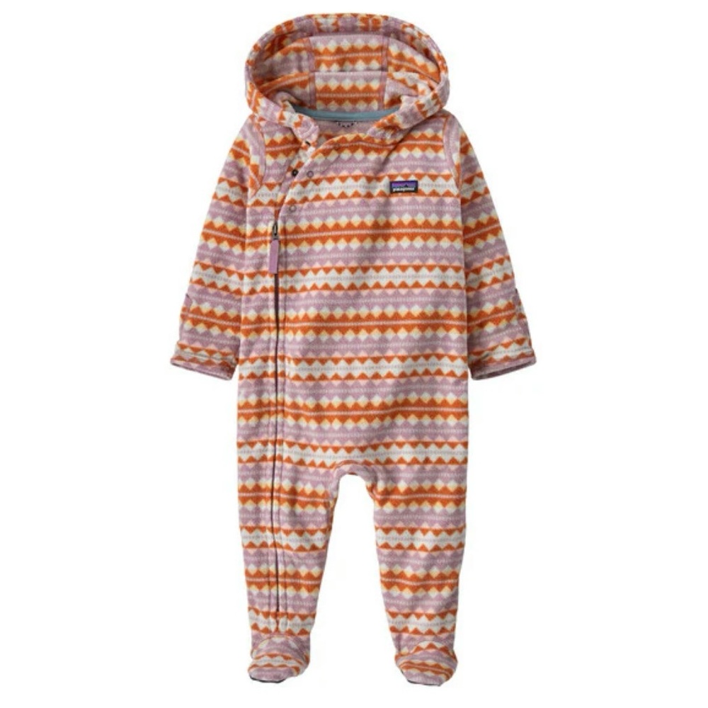 Patagonia Infant Micro D Fleece Bunting - Orange and White
